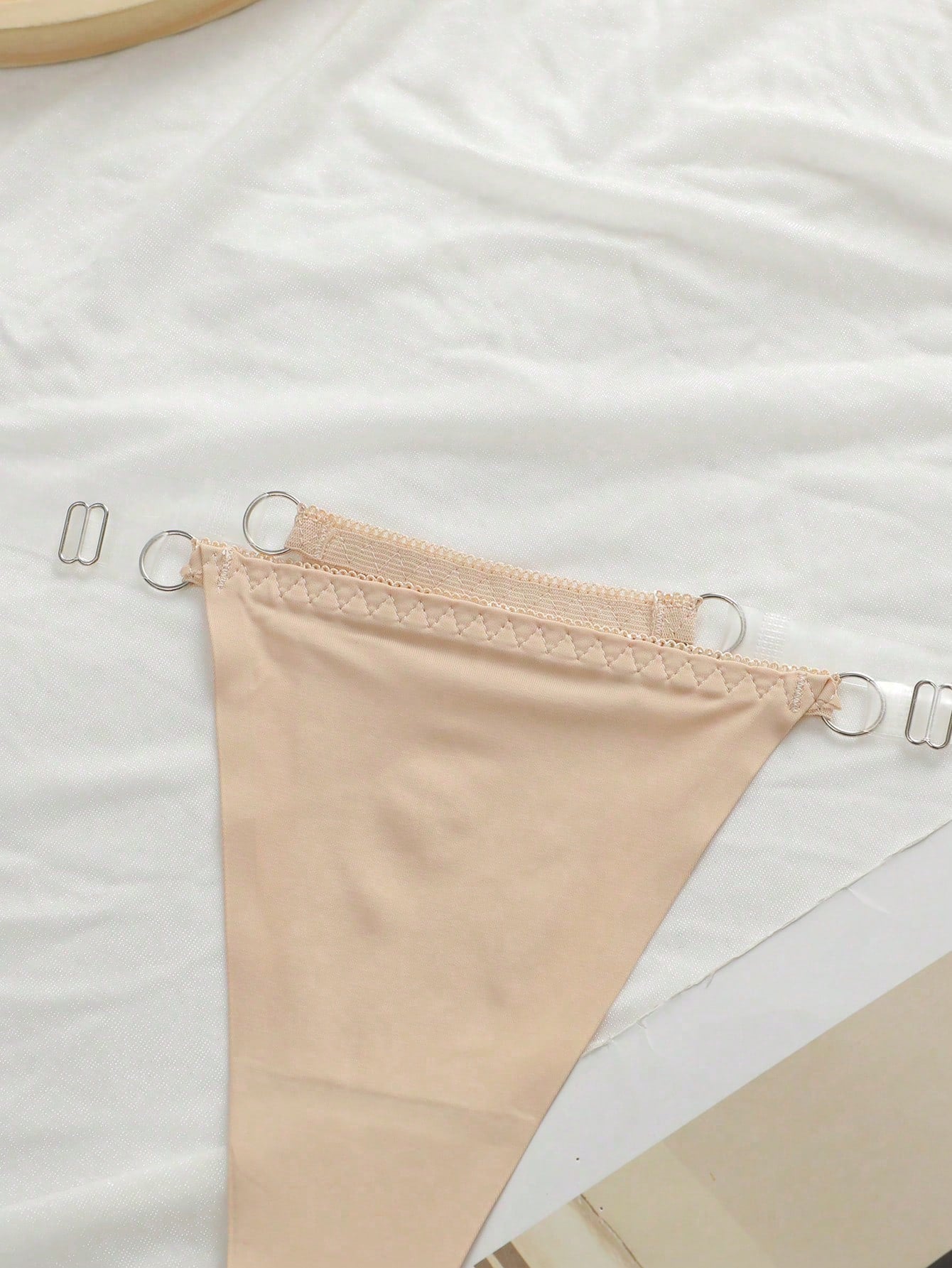 Seamless Clear Strap Trim Thong Panty Set 2pack