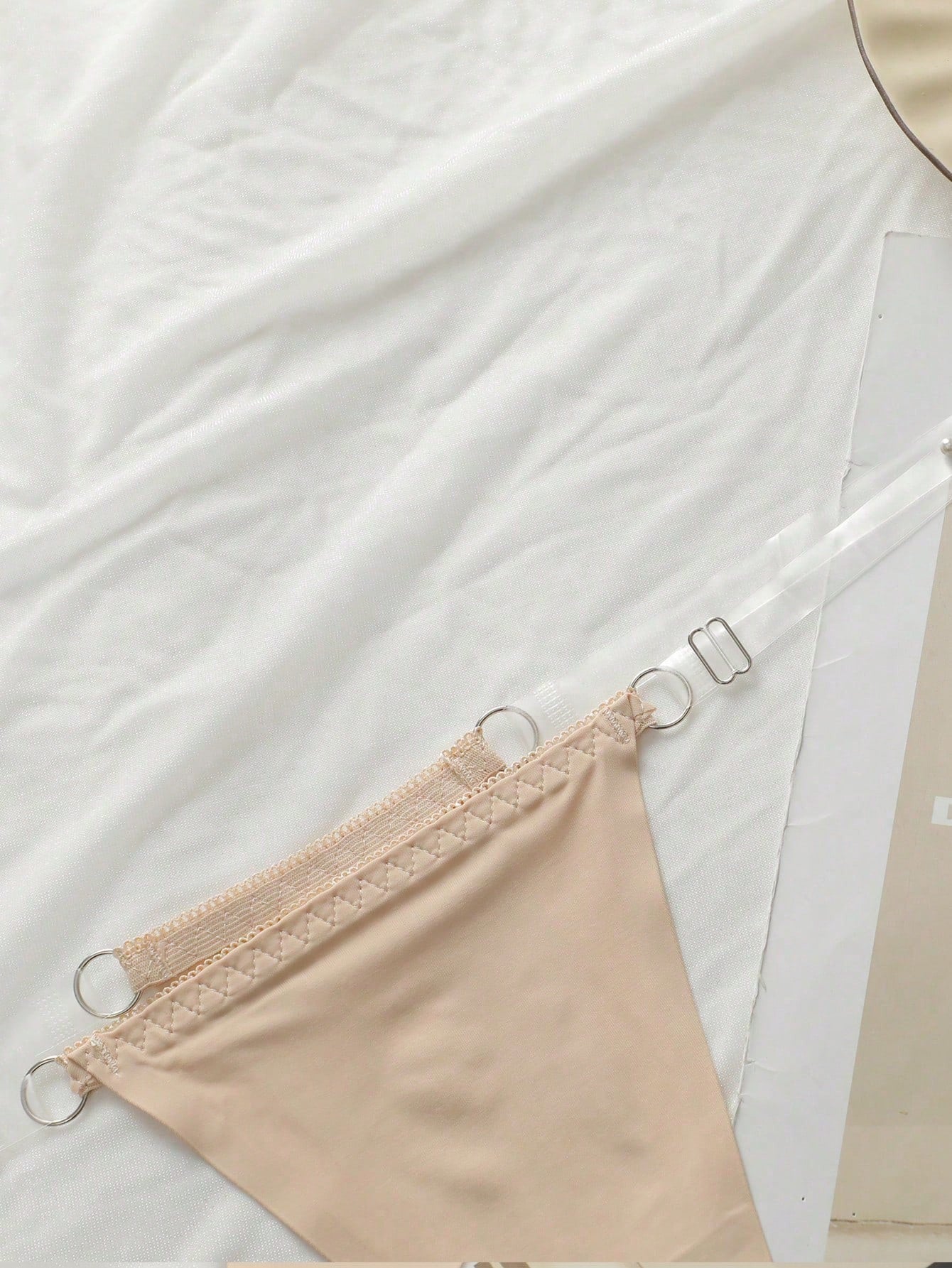 Seamless Clear Strap Trim Thong Panty Set 2pack