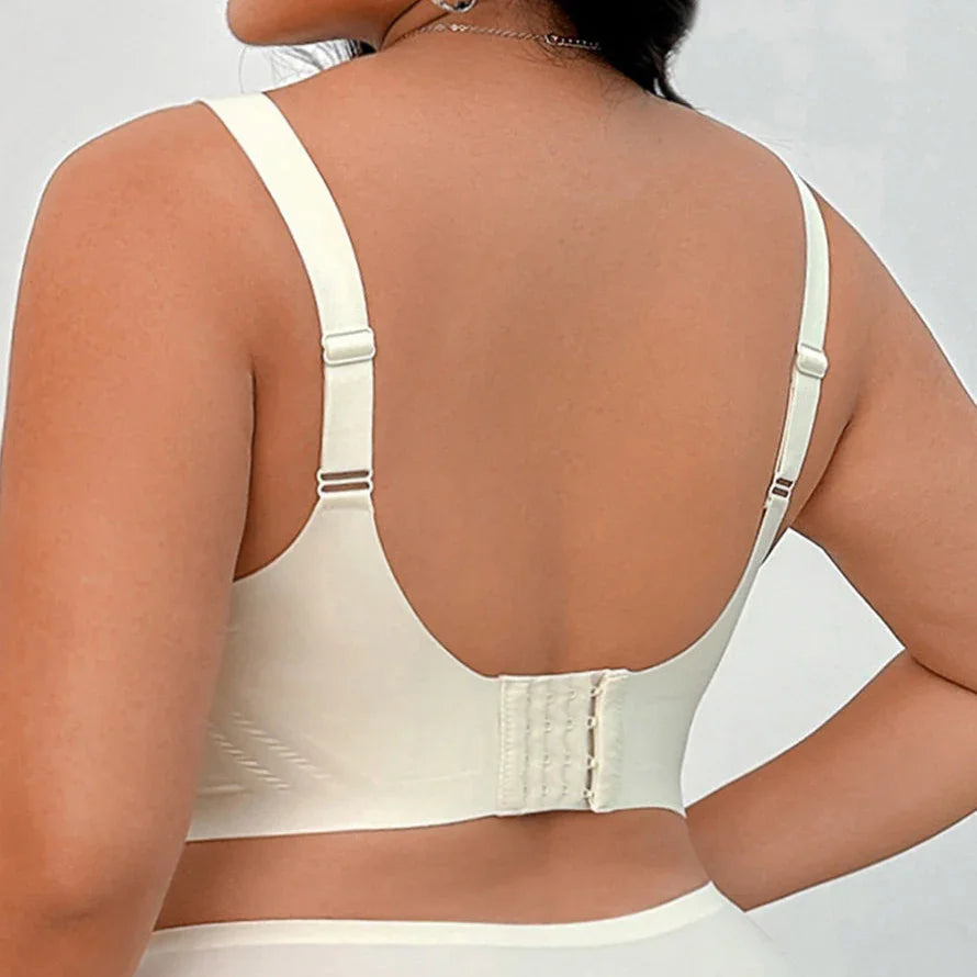 Full Coverage Wireless Bra – Plus Size Seamless Support Bra No Underwire for Large Bust - Viomisha