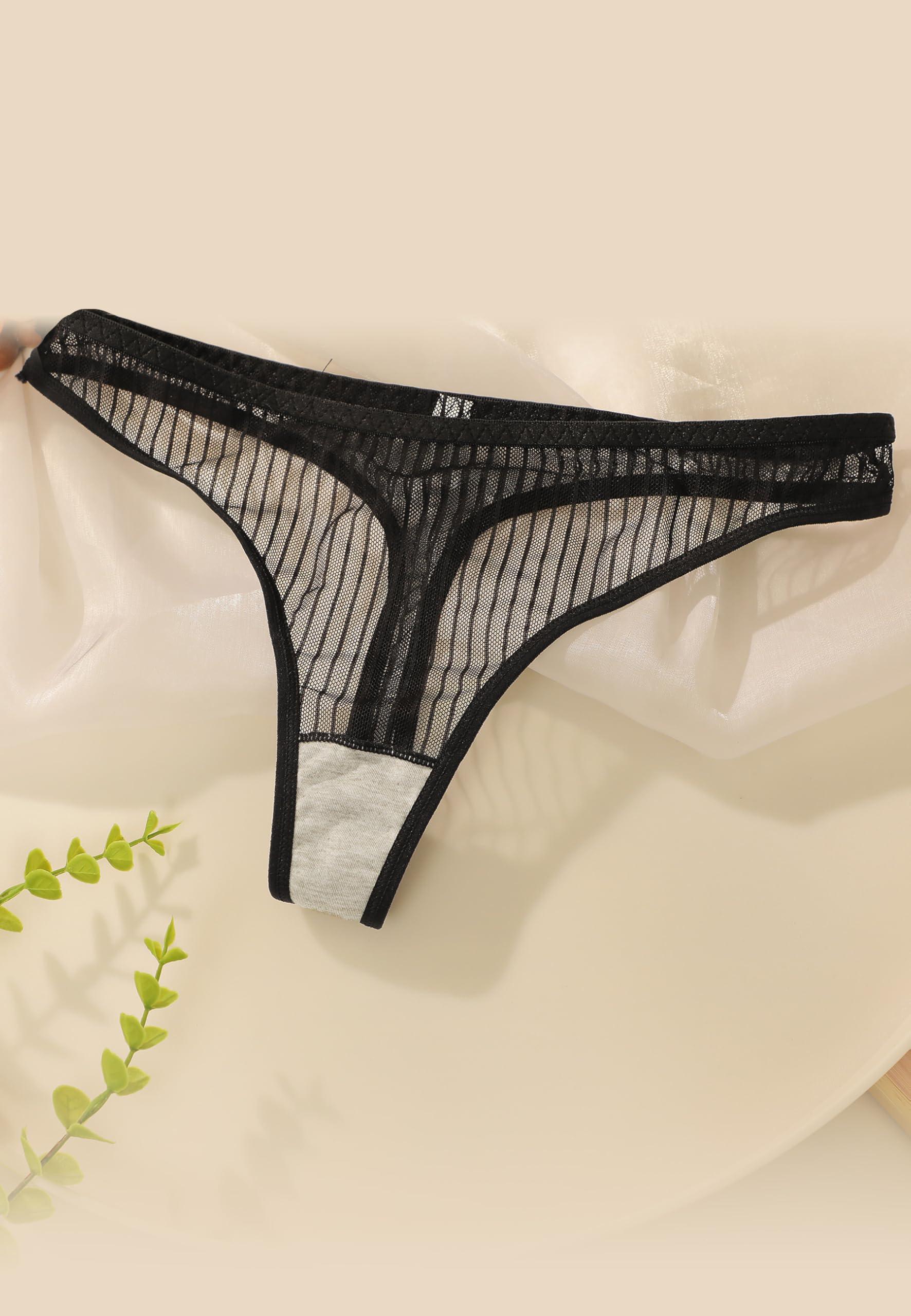 Viomisha Womens Transparent Bra and Underwear Set Perspective Mesh Underwear Bra Underwear Lace Bras Set 2-Piece Set Black - Viomisha