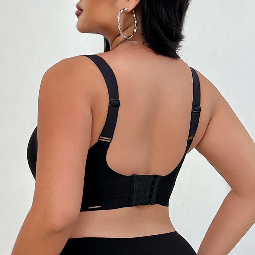Plus Size Wireless Bra Seamless Full Coverage Comfort Bra for Women No Underwire Soft Support - Viomisha