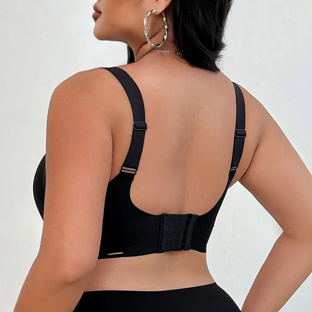 Plus Size Wireless Bra Seamless Full Coverage Comfort Bra for Women No Underwire Soft Support - Viomisha