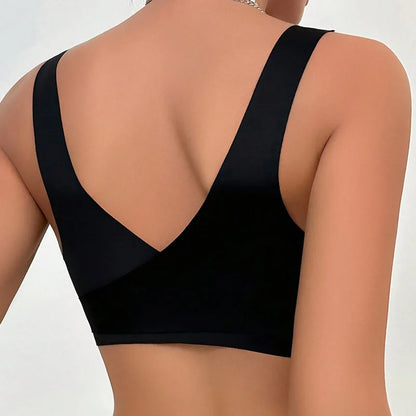 Women's Patchwork Lace Wireless Bra