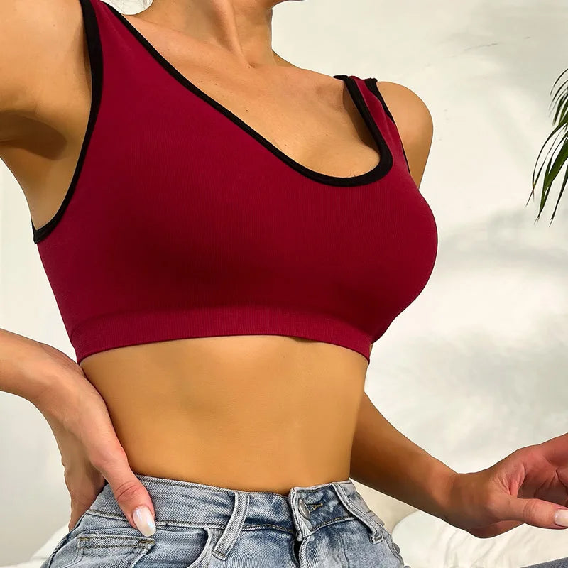 Solid Wirelss Sports Bra
