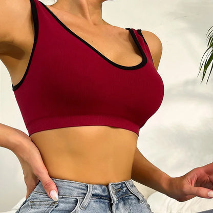 Solid Wirelss Sports Bra
