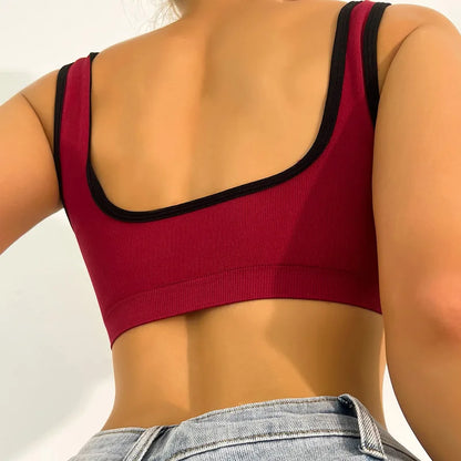 Solid Wirelss Sports Bra