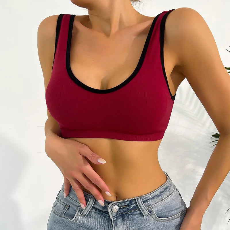 Solid Wirelss Sports Bra