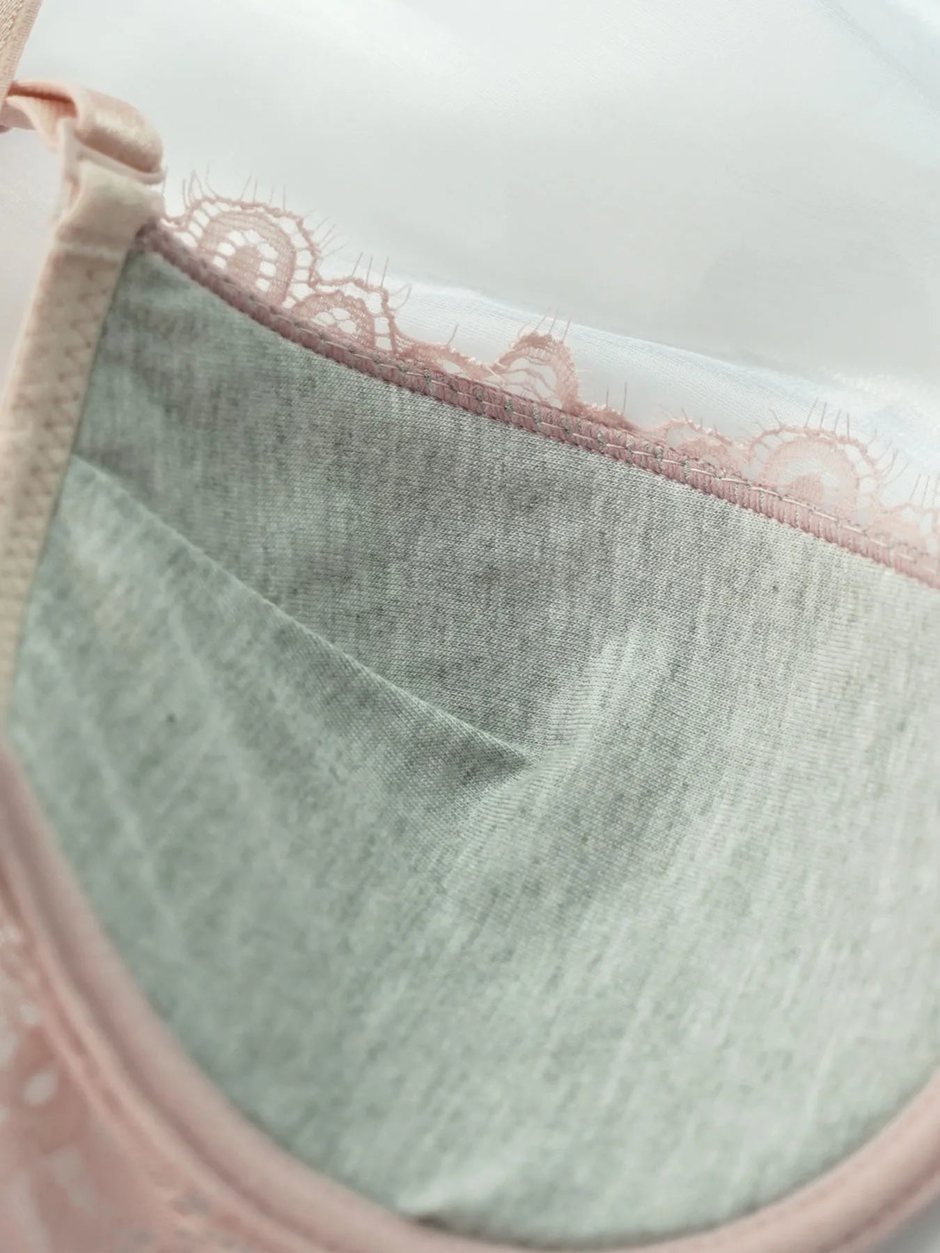 Pink Lace Underwire Bra