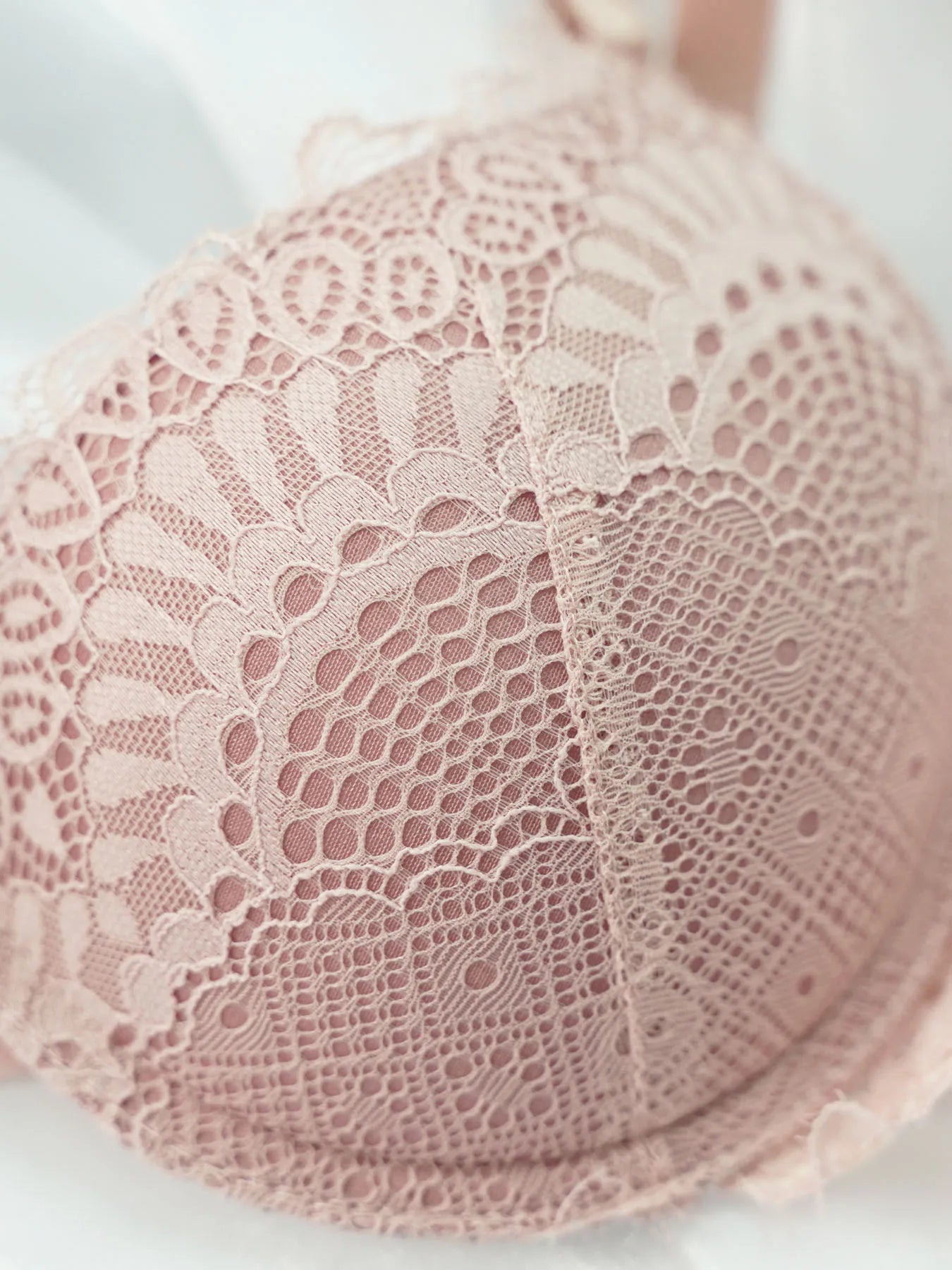 Pink Lace Underwire Bra
