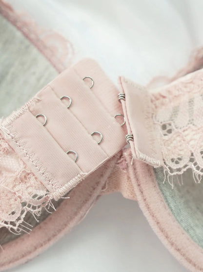 Pink Lace Underwire Bra