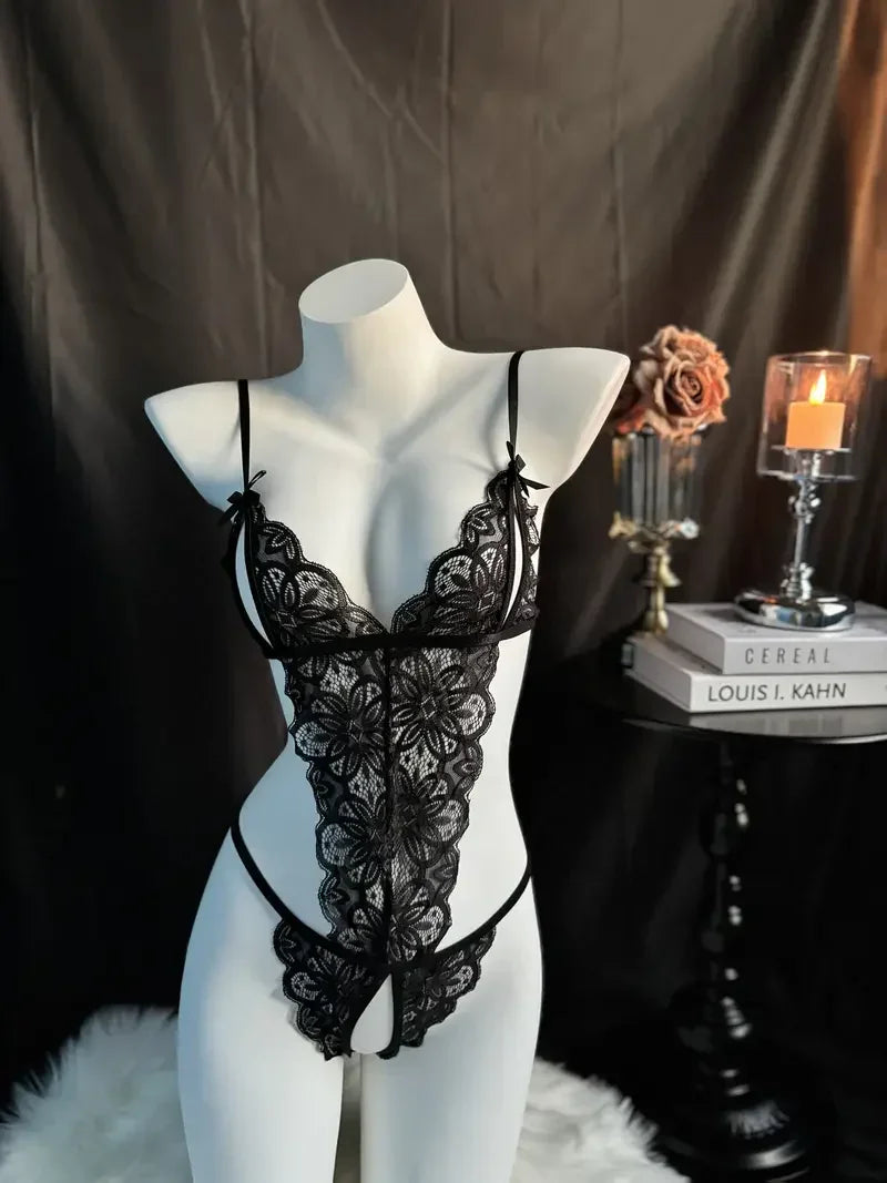 Sexy Lace Tights Lace Sexy Bodysuit Lingerie Set - Viomisha